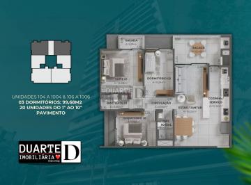 Apartamento · 99m² · 3 Quartos · 1 Vaga · Plantas 4 e 6 do 1° ao 10° Pavimento no Porto de Capri, em Pedra Branca, Palhoça/SC