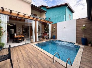 Casa · 250m² · 3 Quartos · 4 Vagas · Sobrado alto padrão à venda no Jardim dos Ipês | Mobiliada | 3 suítes | Piscina Aquecida