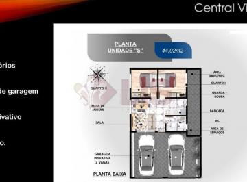 Casa · 44m² · 2 Quartos · 2 Vagas · Casa térrea com 2 dormitórios, no Centro de Caraguá