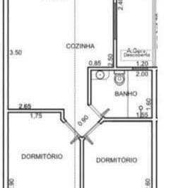 Apartamento · 44m² · 2 Quartos · 1 Vaga · Apartamento 2 Dormitórios - Frente, Vila Scarpelli, Santo André