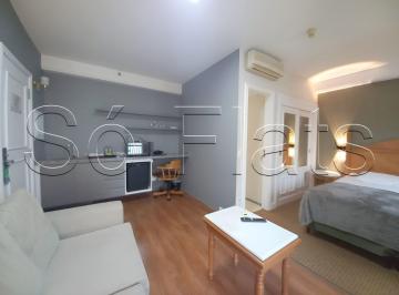 Apartamento · 28m² · 1 Quarto · 1 Vaga · Flat no Estanplaza Ibirapuera, 28m², 1 dormitório e 1 vaga, disponível para locação em Moema.