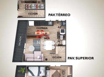 Casa · 90m² · 3 Quartos · 1 Vaga · Casa de condomínio em  Rua Américo Vespúcio - Aviação - Praia Grande/SP