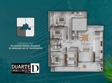 Apartamento · 151m² · 4 Quartos · 2 Vagas · Planta 2 do 12° Pavimento no Porto de Capri, em Pedra Branca, Palhoça/SC