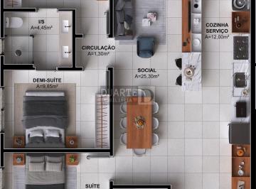 Apartamento · 102m² · 2 Quartos · 2 Vagas · Apartamento Alto Padrão em Pedra Branca, Palhoça/SC
