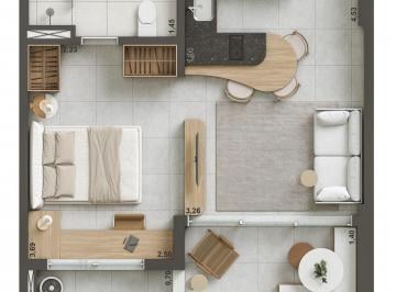Apartamento · 39m² · 1 Quarto · Ap2448-Oportunidade de Repasse no Beach Class Unique
