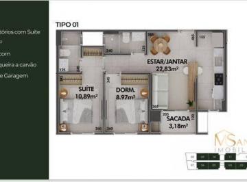 35c265445484612496e14a35d610c7a58a35a7c4 · Apartamento com 2 dormitórios à venda, 59 m² por R$ 1.131.616,20 - Cacupé - Florianópolis/SC