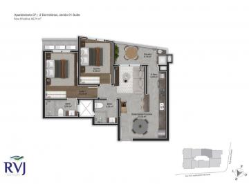 Planta humanizada final 07 - 2 dorms (imagem ilustrativa - mobili rio e decora  o n o inclu dos) · Apartamento 2 quartos Trindade Florianópolis Rafael Moritz