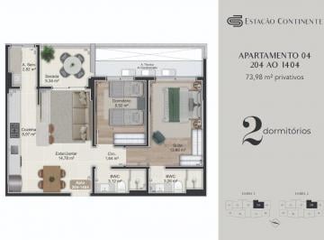 Apartamento · 74m² · 2 Quartos · 1 Vaga · Apartamento 2 quartos Campinas São José Estação Continente