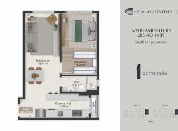 Apartamento · 54m² · 1 Quarto · 1 Vaga · Apartamento 1 quarto Campinas São José Estação Continente