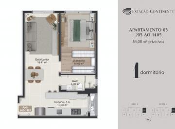 Apartamento · 54m² · 1 Quarto · 1 Vaga · Apartamento 1 quarto em Campinas, São José | Estação Continente