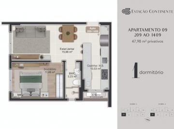 Apartamento · 48m² · 1 Quarto · 1 Vaga · Apartamento 1 quarto Campinas São José Estação Continente