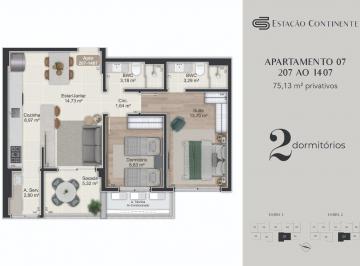 Apartamento · 75m² · 2 Quartos · 1 Vaga · Apartamento 2 quartos Campinas São José Estação Continente