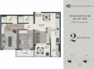 Apartamento · 75m² · 2 Quartos · 1 Vaga · Apartamento 2 quartos Campinas São José Estação Continente