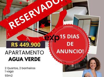 Apartamento · 93m² · 2 Quartos · 1 Vaga · Apartamento, 2 quartos no Agua Verde