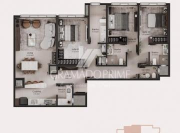 Apartamento · 123m² · 1 Vaga · LANÇAMENTO FLAG GRAMADO TRÊS SUÍTES