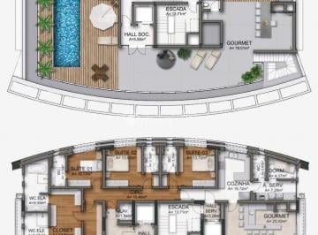 Apartamento · 582m² · 4 Quartos · 4 Vagas · Apartamento 04 suítes, um por andar, bairro Bela Vista