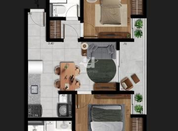 Apartamento · 12m² · 2 Quartos · 1 Vaga · Studios com lazer no rooftop, coworking, lavanderia OMO