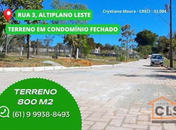Terreno · 800m² · Terreno a venda, 800 m2, condomínio fechado, Altiplano Leste, Jardim Botânico, DF
