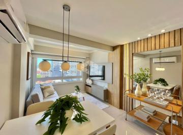 Apartamento · 64m² · 2 Quartos · 1 Vaga · Apartamento 2 dormitórios/quartos, mobiliado e decorado, sacada de frente, prédio a 1 quadra do mar,
