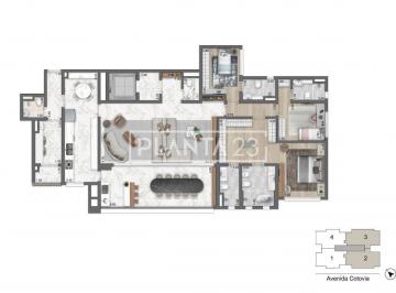 1 · Apartamento com 213 m², 3 quartos sendo 3 suítes à venda no bairro Indianópolis.