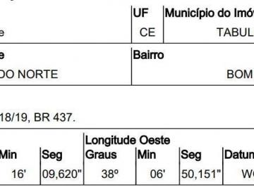 img0 · Oportunidade Única em TABULEIRO DO NORTE - CE | Tipo: Terreno | Negociação: Venda Direta Online  | S