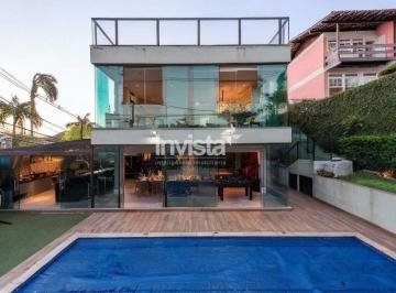 Casa · 750m² · 3 Quartos · 4 Vagas · Casa residencial de alto padrão à venda em Marapé, Santos – 750 m² de área interna com lazer complet