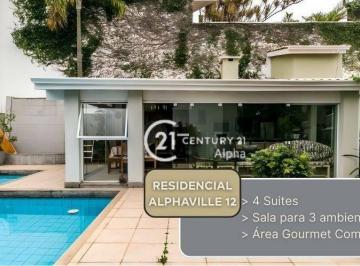 d6fa41a22d218900bf884bad173dd4dd6b5a46c6 · Casa com 4 dormitórios à venda, 382 m² por R$ 3.200.000,00 - Residencial Doze (Alphaville) - Santana