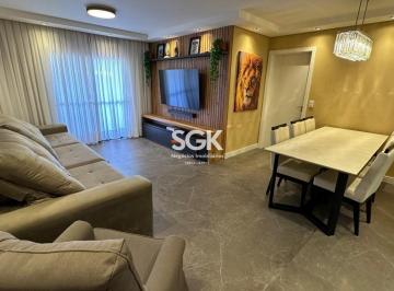 Apartamento · 110m² · 4 Quartos · 2 Vagas · Condomínio Residencial Mediterranée - Apartamento Mobiliado e Decorado no Residencial Mediterrannée