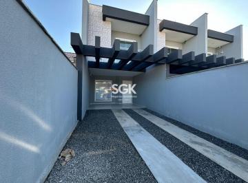 Casa · 104m² · 3 Quartos · 2 Vagas · Casa Geminada Moderna com 3 Quartos (1 Suíte) e 9m de Terreno nos Fundos – Bairro Guanabara | Joinvi