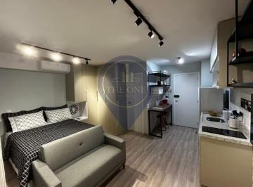 Foto 01 · Studio de luxo à venda em Pinheiros, São Paulo-SP: 1 quarto, 2 salas, 1 banheiro, 28m² de pura elegâ