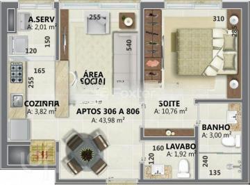 15ecf125 · Apartamento, 1 dormitórios, 43.98 m², em Menino Deus