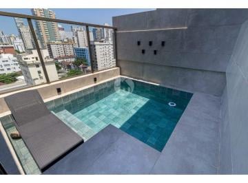Apartamento · 230m² · 3 Quartos · 2 Vagas · Cobertura com piscina e vista panorâmica em Santos – sofisticação, lazer e privacidade no boqueirão