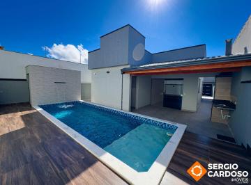 Casa · 120m² · 3 Quartos · 4 Vagas · CASA NOVA COM PISCINA A 100M DO MAR! 3 QUARTOS NO JD REGINA - ITANHAEM/SP