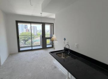 Apartamento · 25m² · 1 Quarto · Studio 25m² Brooklin - 1 banheiro, varanda e andar alto - Metrô Campo Belo