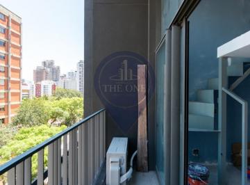 Foto 01 · Studio de luxo em Pinheiros, São Paulo-SP: 1 quarto, 2 salas, 1 banheiro, 27m². Venha conferir!