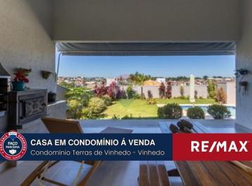 Casa · 264m² · 3 Quartos · 4 Vagas · Vende-se casa térrea, 3 suítes, piscina, escritório e área verde, condomínio Terras de Vinhedo.
