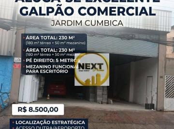 32df07bbe08aef80359921621b77361664f26725 · ALUGA-SE: GALPÃO COMERCIAL 230M² - PRÓXIMO À DUTRA E AEROPORTO