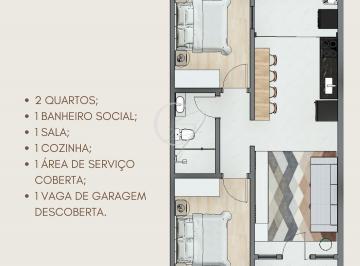 Casa · 56m² · 2 Quartos · 1 Vaga · CASA À VENDA EM IPANEMA