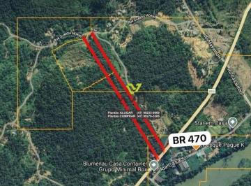 c51b8fb23176492161a4857e255935debb69b990 · Terreno à venda localizado à margem da Rodovia BR-470, com fácil acesso e grande visibilidade no bai