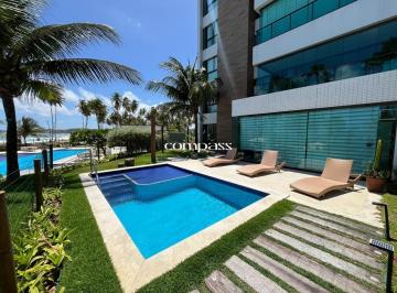Foto 01 · Apartamento jardim à beira mar com 4 suítes à venda no Cond. Acqua Marine na Reserva do Paiva - Cabo