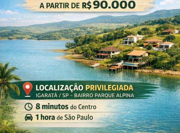 Terreno , Igaratá · Vende-se terreno com 1601 m² pé na água na represa de Igaratá