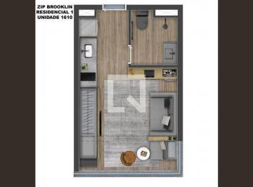Apartamento · 21m² · 1 Quarto · Apartamento à Venda - Brooklin, 1 Quarto,  21 m² - São Paulo