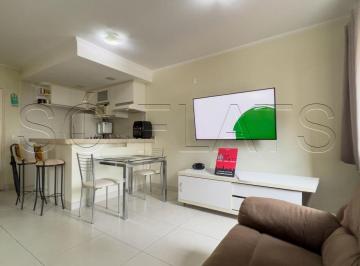 Apartamento · 40m² · 1 Quarto · 1 Vaga · Flat 40m² no Itaim Bibi próximo à Faria Lima e JK | Mobiliado com varanda e vaga
