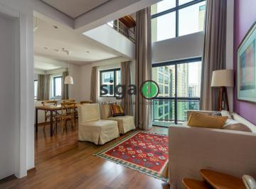 Apartamento · 65m² · 1 Quarto · 2 Vagas · Duplex mobiliado 65m² em Moema com 2 vagas e lazer completo - São Paulo/SP