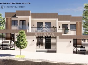Casa · 120m² · 3 Quartos · 2 Vagas · Casa geminada à venda, 3 quartos, 1 suíte, 2 vagas, Itapoã - Belo Horizonte/MG
