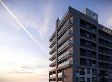 Topo da torre ao entardecer, com o letreiro da Racitec (imagem ilustrativa) · Apartamento com 2 suítes à venda no bairro Fazenda, Itajaí