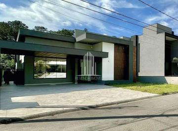 Casa · 411m² · 5 Quartos · 3 Vagas · Casa de luxo em condomínio: 5 quartos, 5 suítes, 6 banheiros, 3 vagas de garagem em Jandira-SP, Jard