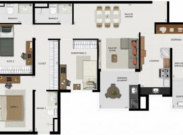 Apartamento · 96m² · 3 Quartos · Apartamento com 3 dormitórios e Lazer completo