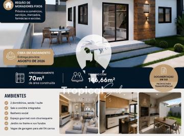 Casa · 70m² · 1 Quarto · 4 Vagas · Casa com 2 dormitórios (1suite) à venda, Gaivotas, MATINHOS - PR