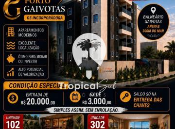 Apartamento · 57m² · 1 Quarto · 1 Vaga · Lançamento Apartamento à venda, Gaivotas, MATINHOS - PR